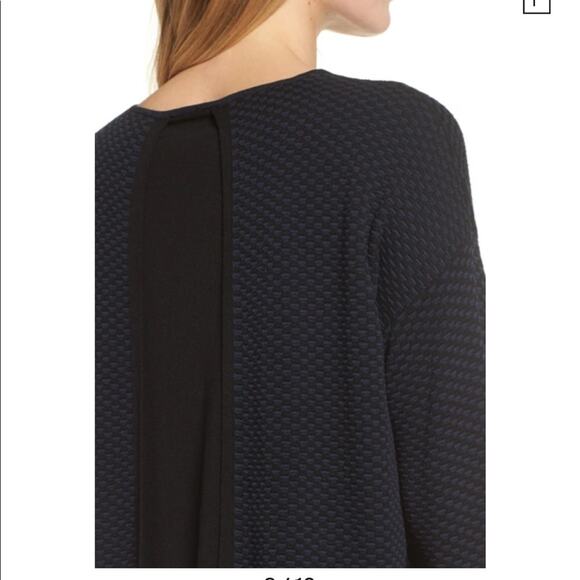 Eileen Fisher Sweater Womens Size medium tunic Midnight blue M NWT $338 - Picture 6 of 7
